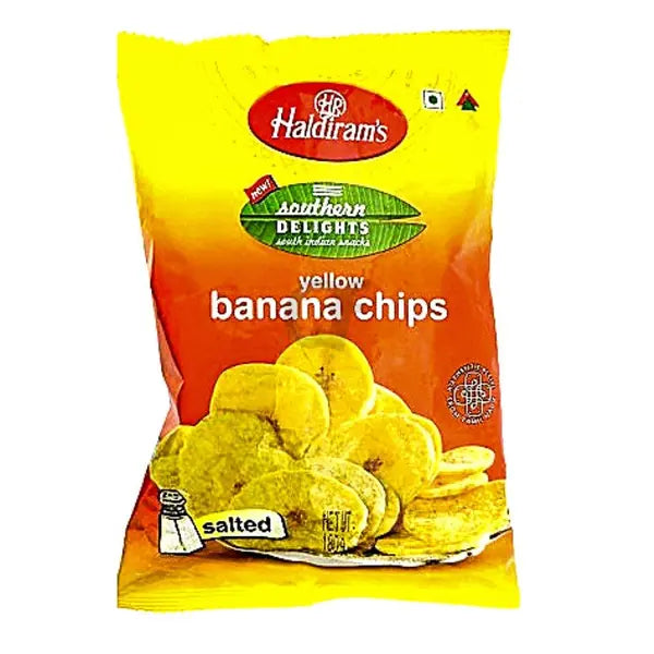 Haldiram salted banana chips savoury snack, 180g pack