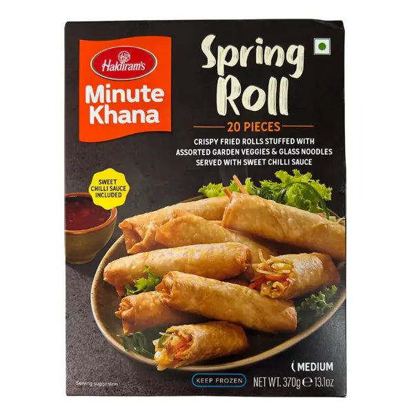 Haldiram's frozen vegetable spring rolls, 20 pieces, 370g pack
