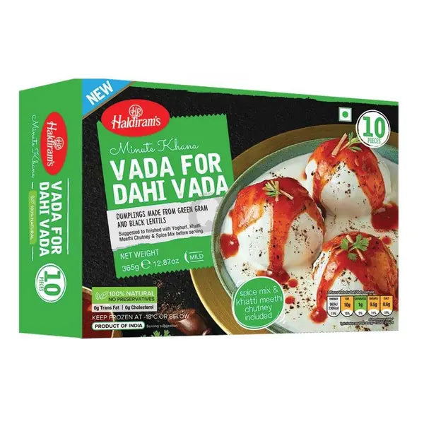 Haldiram's frozen vada for dahi vada, 10 pieces, 365g pack