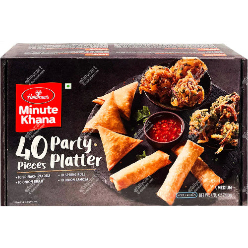 Shop Haldirams Party Platter Frozen (40pcs) - 770g at Grocerywala