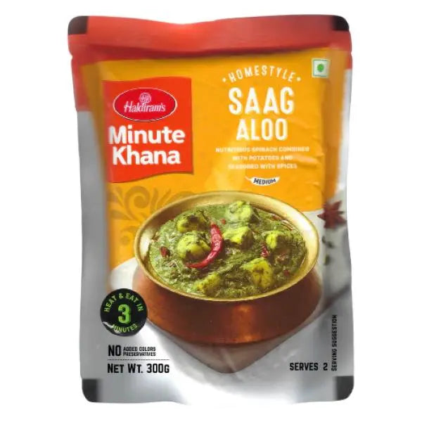 Haldirams saag aloo ready meal 300g