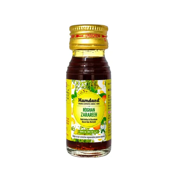 Hamdard Roghan Zarareeh Oil 25ml amber bottle