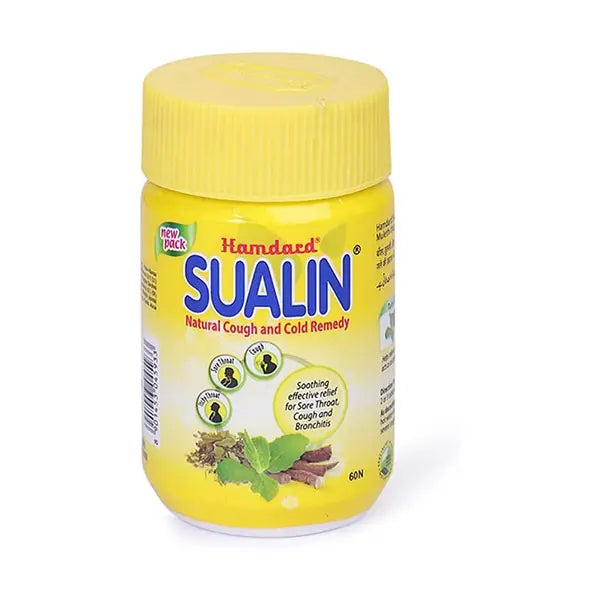 Hamdard Sualin Natural Cough and Cold Remedy 60 tablet bottle