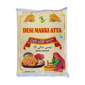 Haqiqat stone-ground desi makki atta corn flour, 1.5kg bag