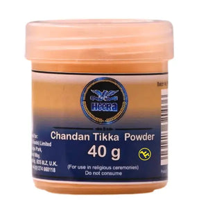 Heera Chandan Tikka powder for religious ceremonies, 40g jar