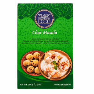 Heera Chat Masala 100g green spice blend box