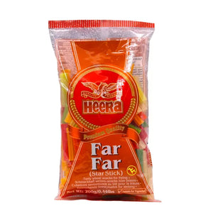 Heera Far Far colourful star sticks, 200g snack pack