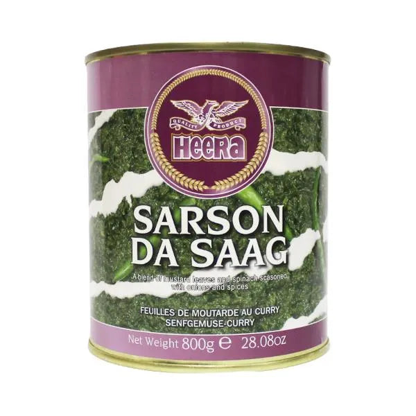 Heera Sarson Da Saag Ready to Eat Tin 800g | Buy Online UK – Grocery Wala
