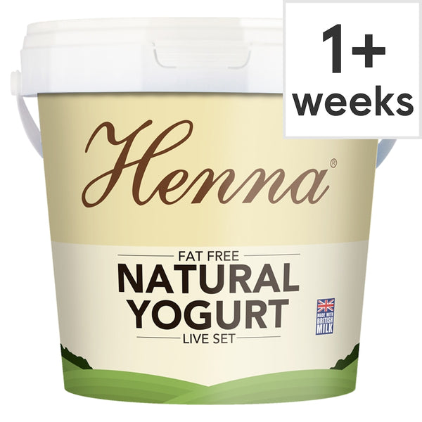 Henna Fat Free Natural Set Yogurt 1kg tub