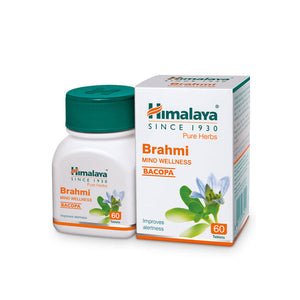 Himalaya Brahmi herbal wellness supplement 60 tablets pack