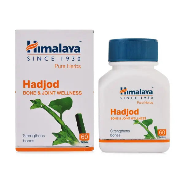 Himalaya Hadjod Bone and Joint Wellness 60 tablets bottle and box