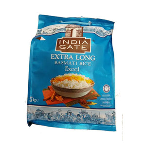 India Gate Excel extra long basmati rice, 5kg bag