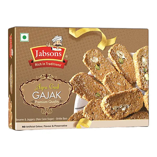 Jabsons Agra Gud Gajak traditional sesame sweet 175g box