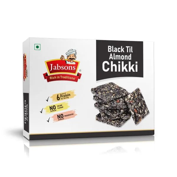Jabsons Black Til Almond Chikki - 270g