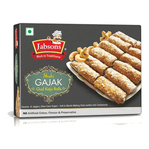 Jabsons Shahi Gajak Gud Kaju Rolls 175g box