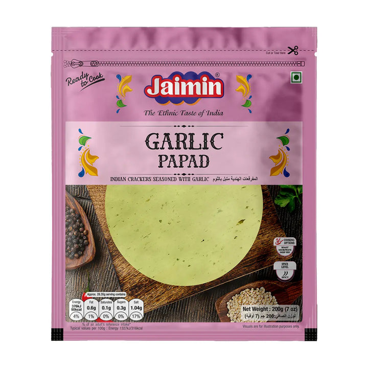 Jaimin Garlic Papad 200g pack