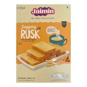 Jaimin Jaggery Rusk tea-time biscuits 200g retail box