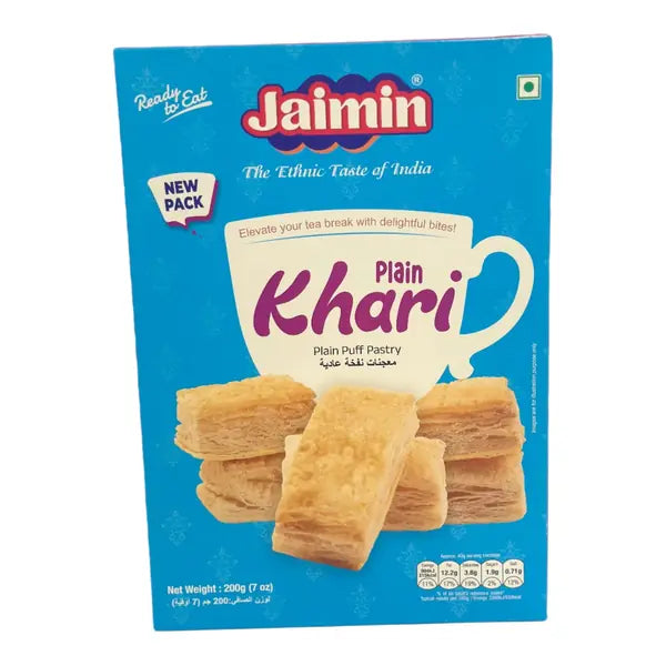 Jaimin Plain Khari flaky puff pastry 200g box