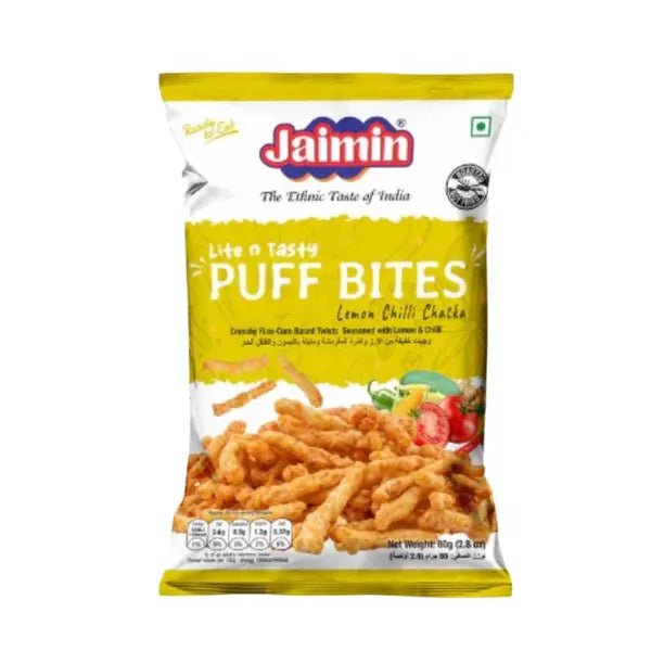 Jaimin Puff Bites Lemon Chilli Chatka 80g packet