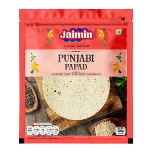 Jaimin Punjabi Papad spiced urad lentil crackers 200g pack