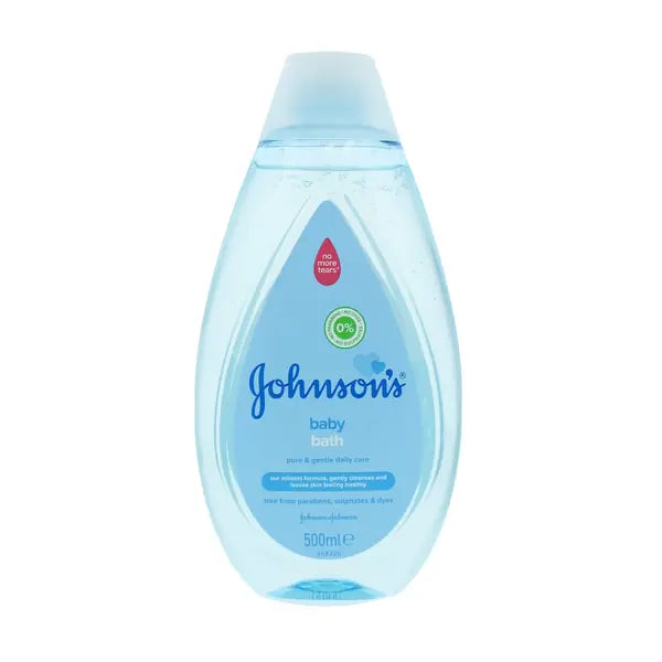 Johnson's gentle baby bath in a 500ml blue bottle