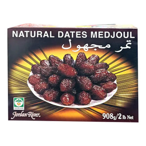 Jordan River natural Medjoul dates 908g retail box front view
