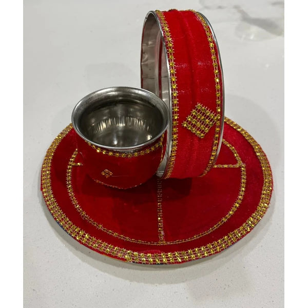 Karva Chauth Decorative Pooja Thali 3pc