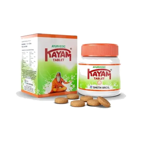 Kayam Tablets 30 pieces 30g pack on white background