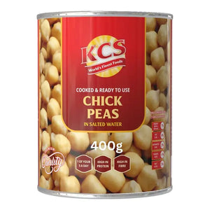KCS cooked chick peas in salted water, 400g tin