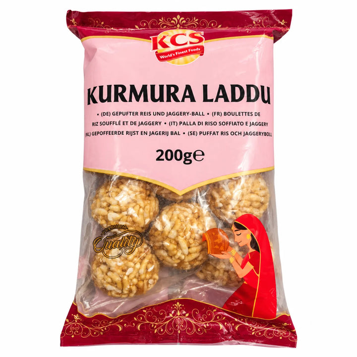 KCS Kurmura Laddu 200g pack of puffed rice and jaggery sweet balls