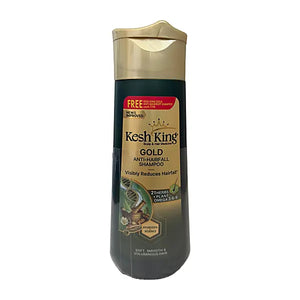 Kesh King Gold Anti Hairfall Shampoo 200ml with free offer straight bottle on white background