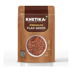 Khetika premium flax seeds, also called linseed, 500g pack