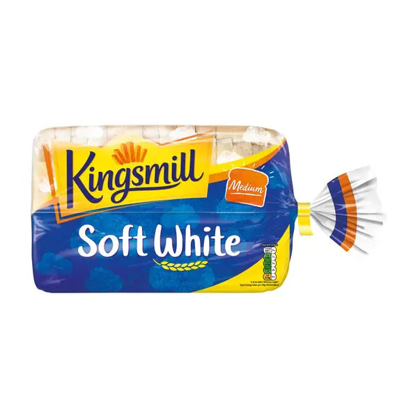 Kingsmill soft white medium sliced bread, 800g loaf