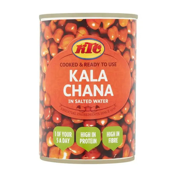 KTC cooked kala chana in salted water, 400g tin