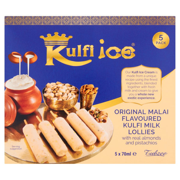 Kulfi Ice Original Malai kulfi lollies 5 x 70ml pack