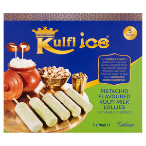 Kulfi Ice Pistachio kulfi lollies 5 x 70ml pack