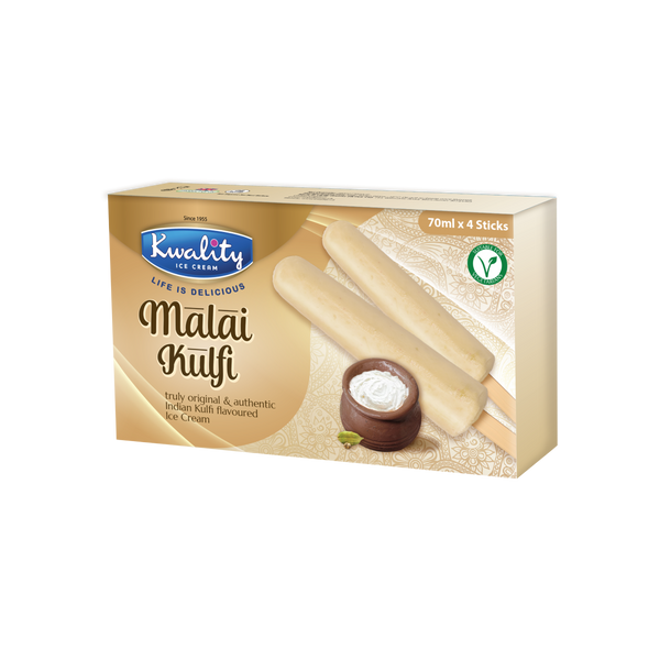 Kwality Malai kulfi sticks 4 pieces 280ml frozen dessert