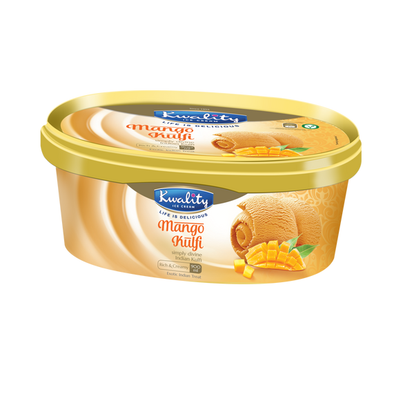 Kwality Mango kulfi tub 900ml frozen Indian dessert