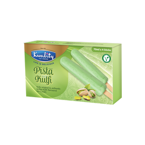 Kwality Pista kulfi sticks 4 pieces 280ml frozen dessert