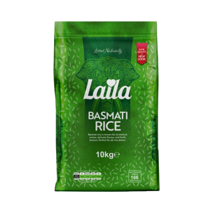 Laila long grain basmati rice 10kg green bag
