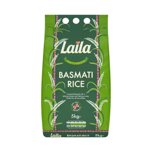 Laila Basmati Rice long grain family pack, 5kg bag