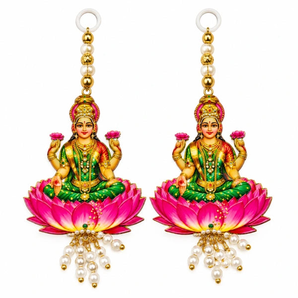 Diwali Lakshmi Ji Hanging Decorations - 5 Inch (Pack of 2)
