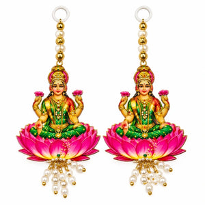 Diwali Lakshmi Ji Hanging Decorations - 5 Inch (Pack of 2)