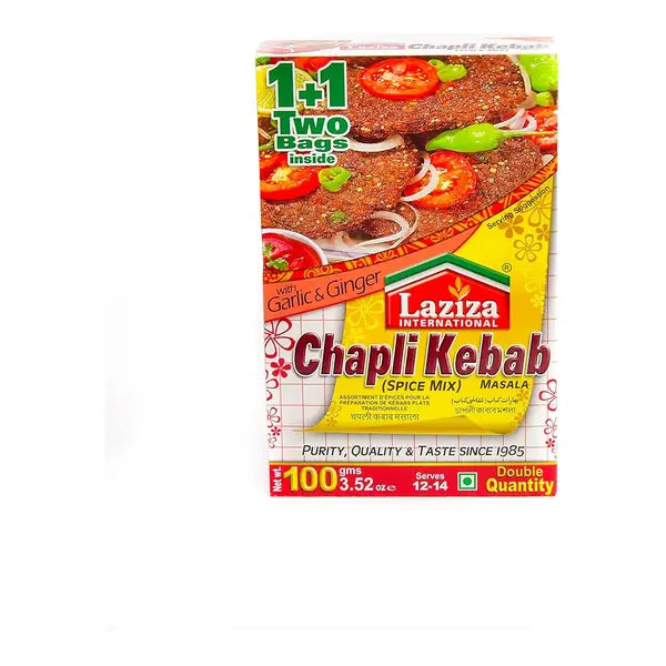 Laziza Chapli Kebab spice mix 100g retail box front view
