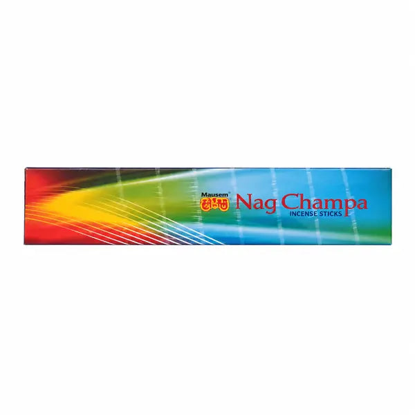 Mausem Nag Champa Incense 20 Sticks box centred on pure white background