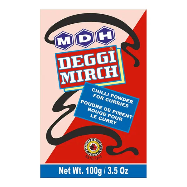 MDH Deggi Mirch chilli powder 100g retail box front view