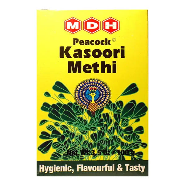MDH Peacock Kasoori Methi 100g retail box front view