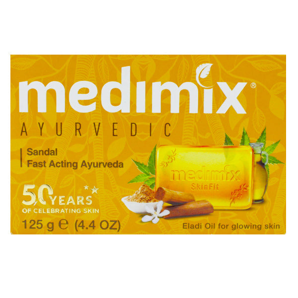 Medimix Ayurvedic sandal soap 125g yellow and green box