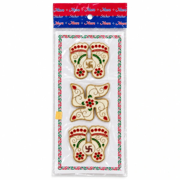 Meera Lakshmi Charan and Swastik Stickers – 3 Inch