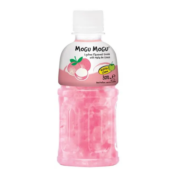 Mogu Mogu lychee drink with nata de coco 320ml bottle